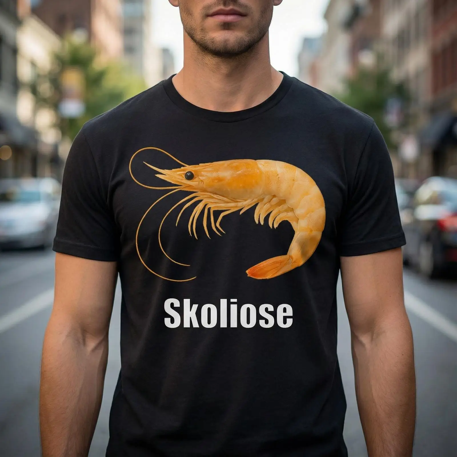 Vintage Fashion Gen Z - Shrimp Scoliosis T 셔츠 Dark Humor