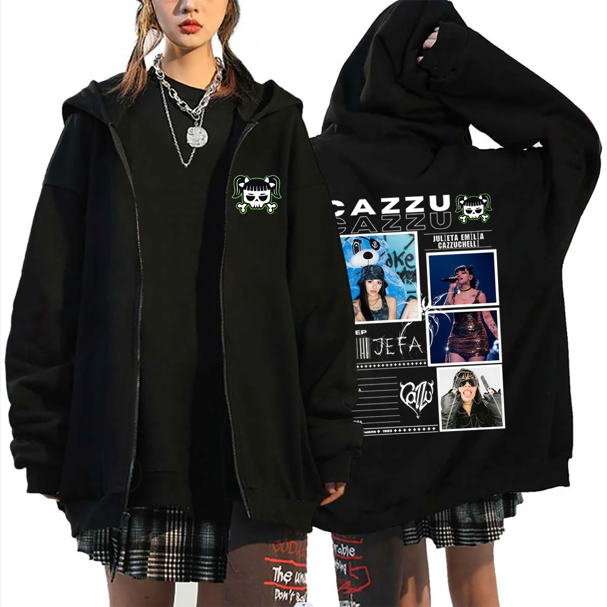 Vintage Fashion Pop Up - 핫세일 라틴 트랩 카주 지퍼 후드티