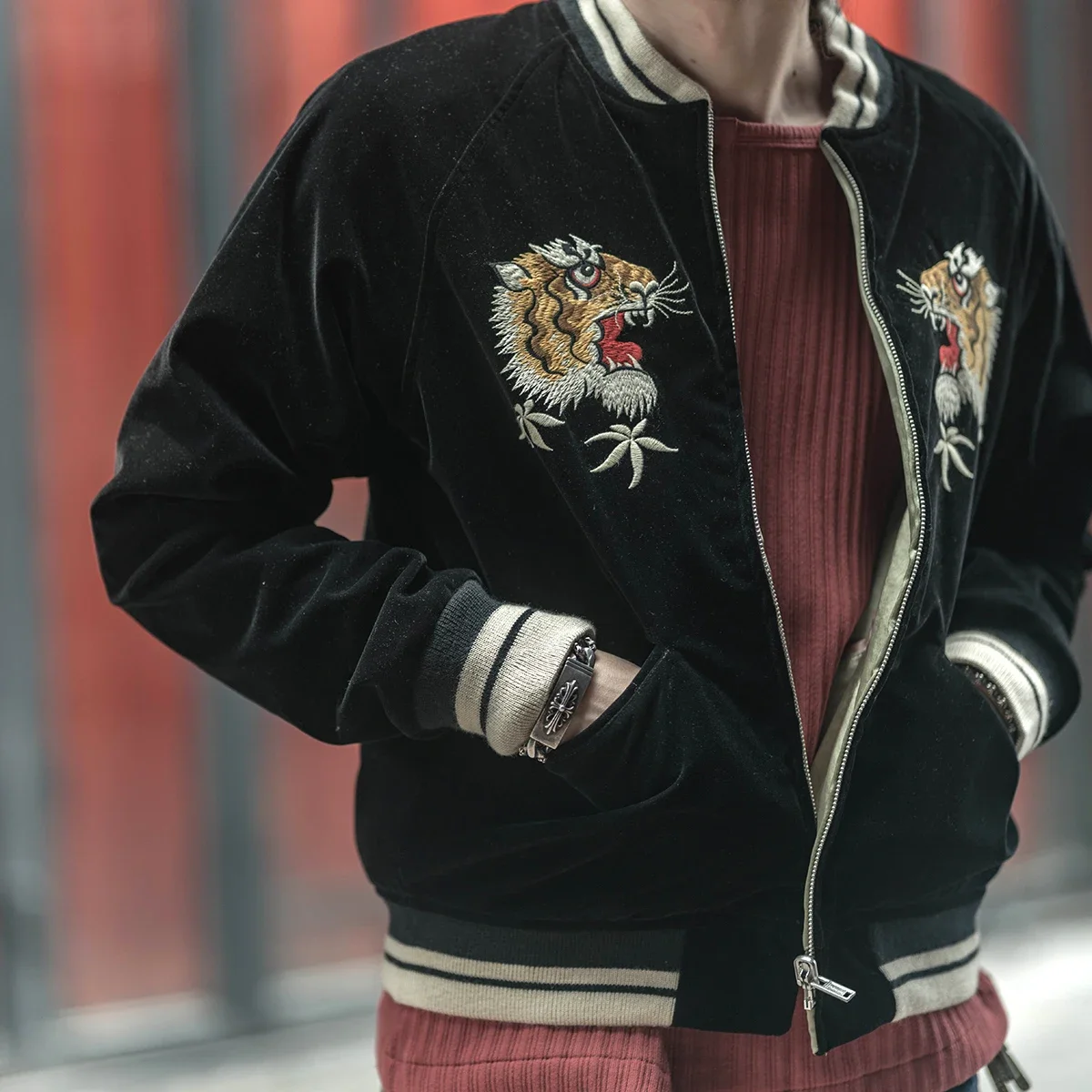 Varsity Jacket Wool - 비 재고 Suka 양면 기념품 재킷