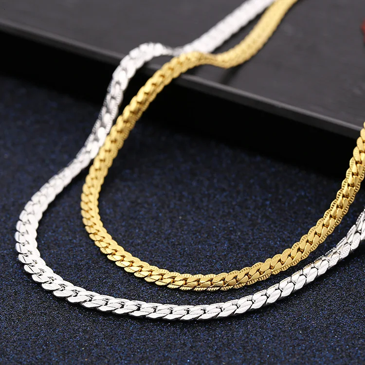 Vintage Fashion Center - 고품질 18K 골드 클래식 6MM 사이드웨이