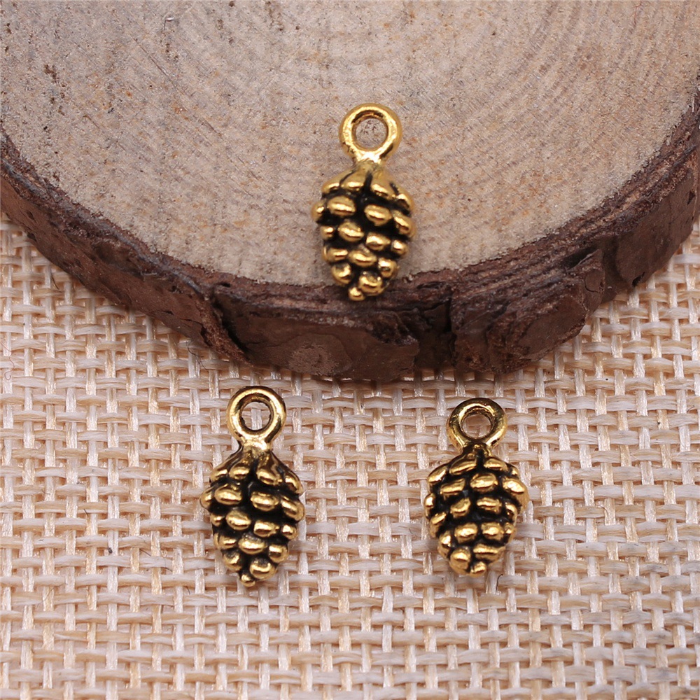 Vintage Fashion Nova - 40개 12x7x7mm(0.47x0.28x0.28인치) 5가지 색상 잣 참