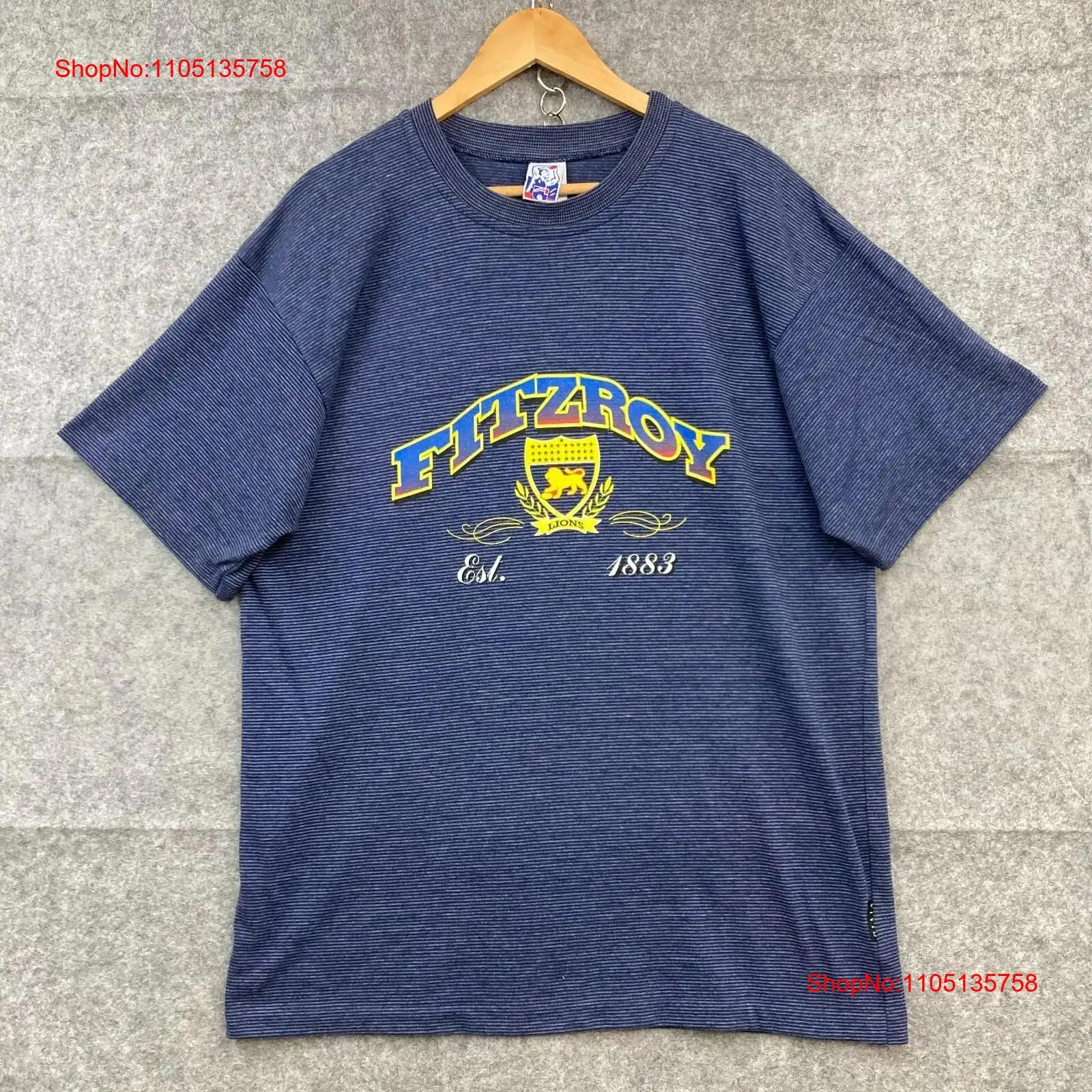 Vintage Fashion Brisbane - 빈티지 피츠로이 브리즈번 라이온스 티셔츠 남성용