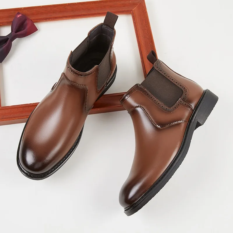 Vintage Fashion For Mens - 빈티지 남성 가죽 옥스포드 부츠 럭셔리