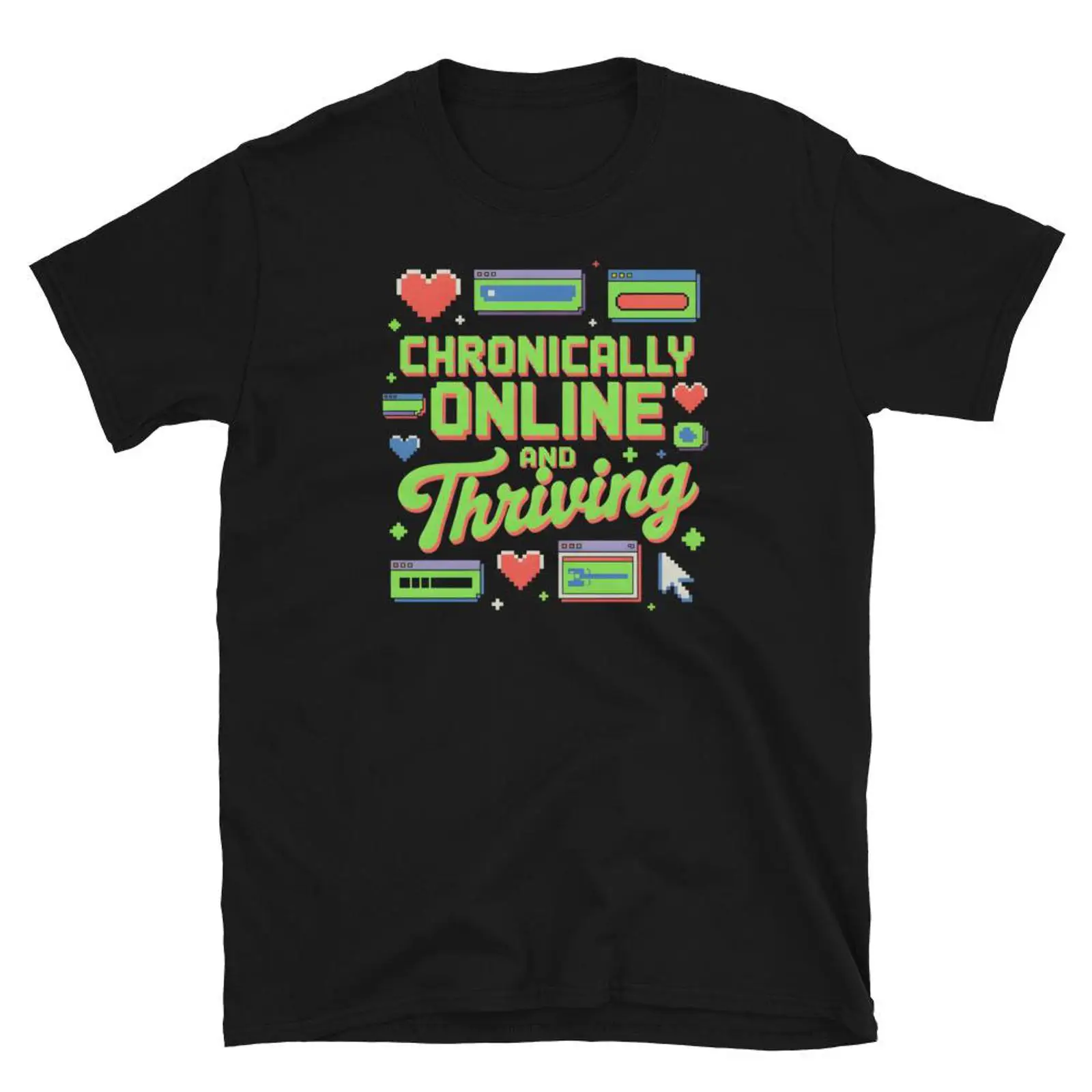 Vintage Fashion Gen Z - Chronically Online And Thriving T 셔츠