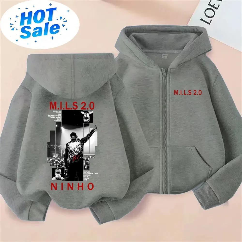래퍼 니노 MILS 2.0 앨범 그래픽 지퍼 후드티 남 - Vintage Fashion Pop Up 리뷰 및 가격