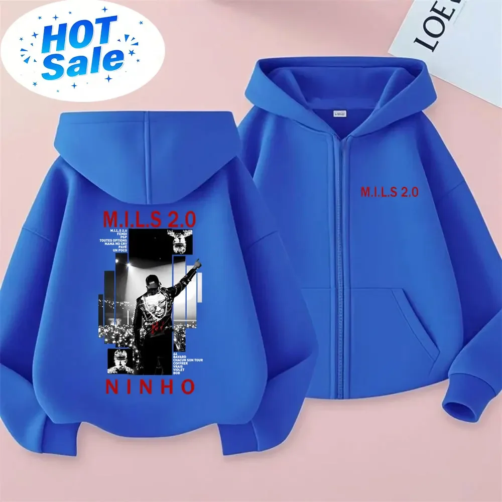 래퍼 니노 MILS 2.0 앨범 그래픽 지퍼 후드티 남 - Vintage Fashion Pop Up 리뷰 및 가격