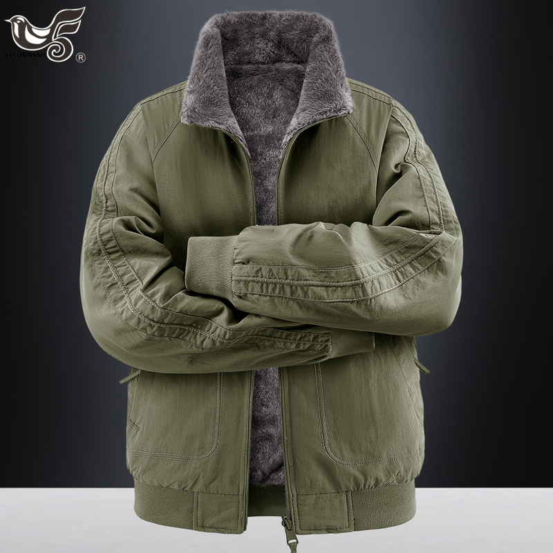 남성 파카 두꺼운 따뜻한 리버시블 코트 코튼 패딩 플리 - Varsity Jacket Wool 리뷰 및 가격