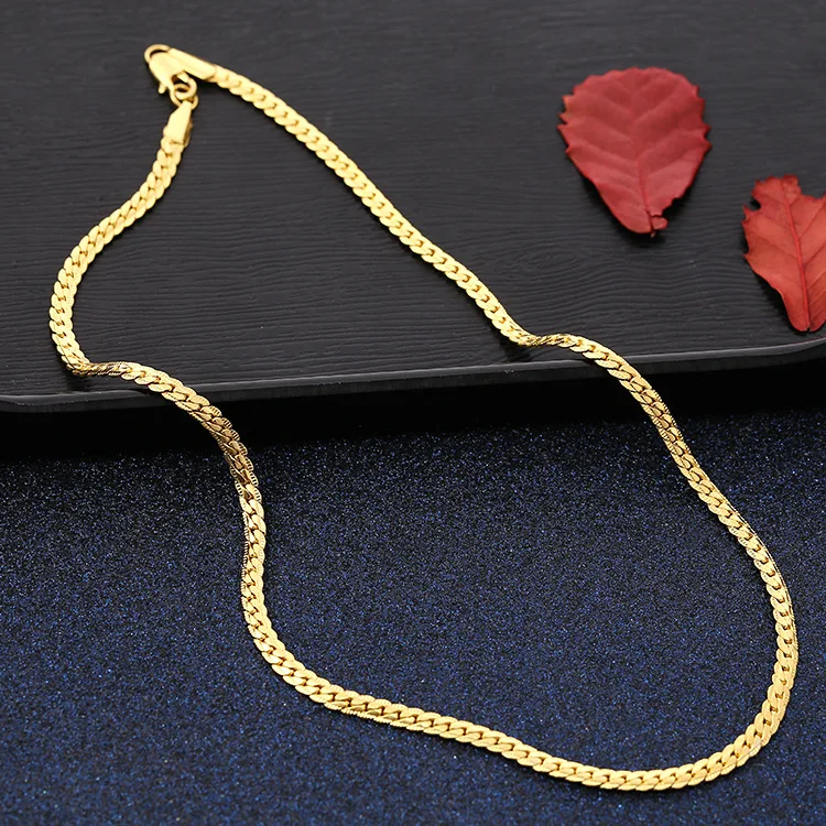 고품질 18K 골드 클래식 6MM 사이드웨이 체인 92 - Vintage Fashion Center 리뷰 및 가격