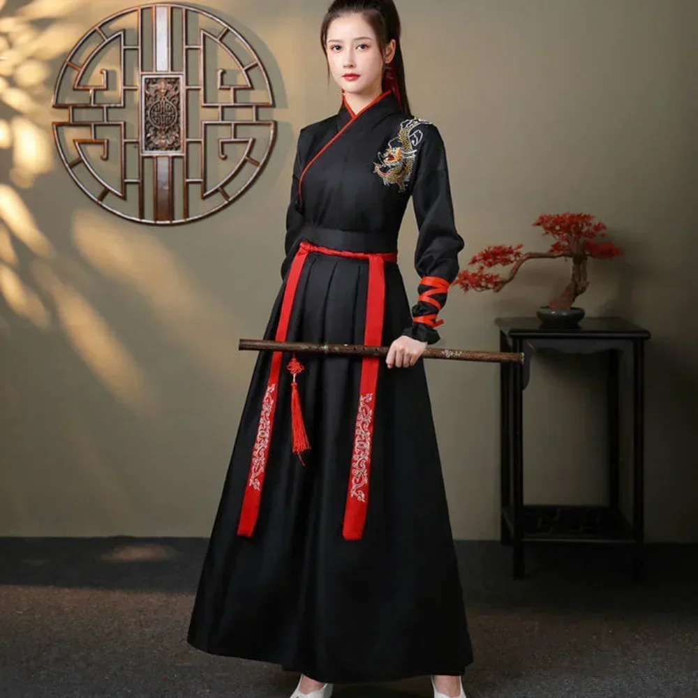 현대 Hanfu 여성 탑 스커트 2 조각 세트 남성 빈 - Vintage Fashion Pieces 리뷰 및 가격