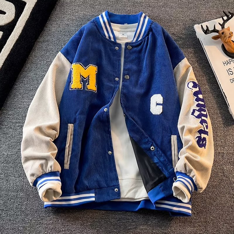 남성용 코듀로이 야구 재킷, 남녀공용 빈티지 패치워크  - Varsity Jacket Wool 리뷰 및 가격