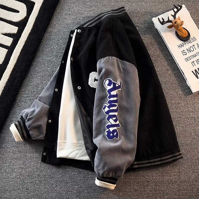 남성용 코듀로이 야구 재킷, 남녀공용 빈티지 패치워크  - Varsity Jacket Wool 리뷰 및 가격