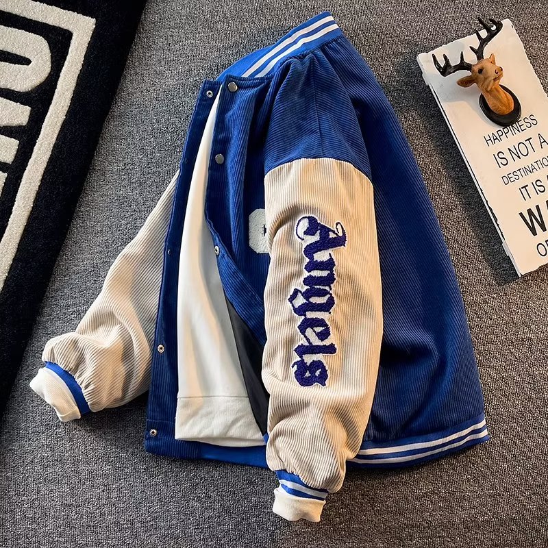 남성용 코듀로이 야구 재킷, 남녀공용 빈티지 패치워크  - Varsity Jacket Wool 리뷰 및 가격