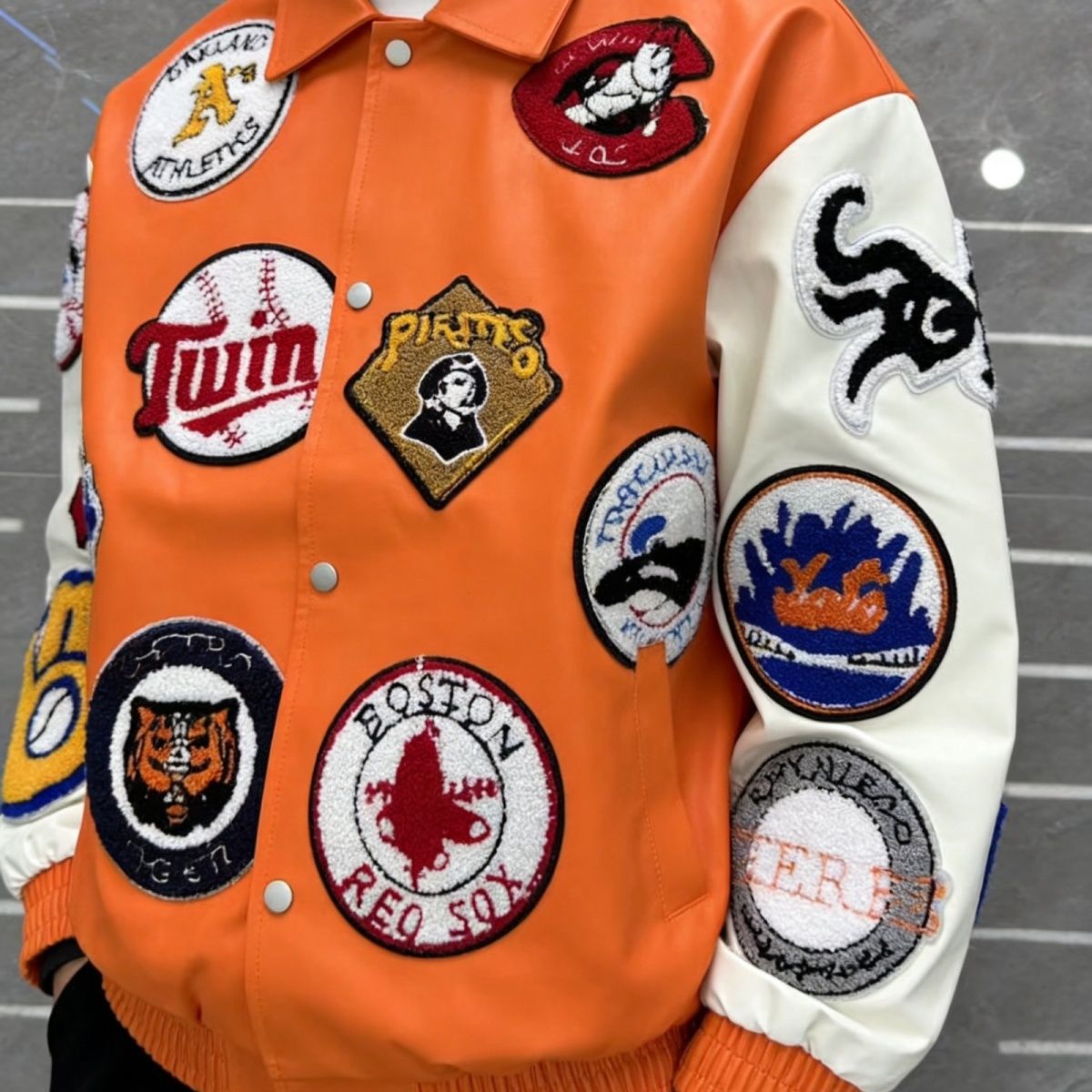 미국 레트로 레터링 오토바이 패치 남성 자켓 자수 가죽 - Varsity Jacket Wool 리뷰 및 가격