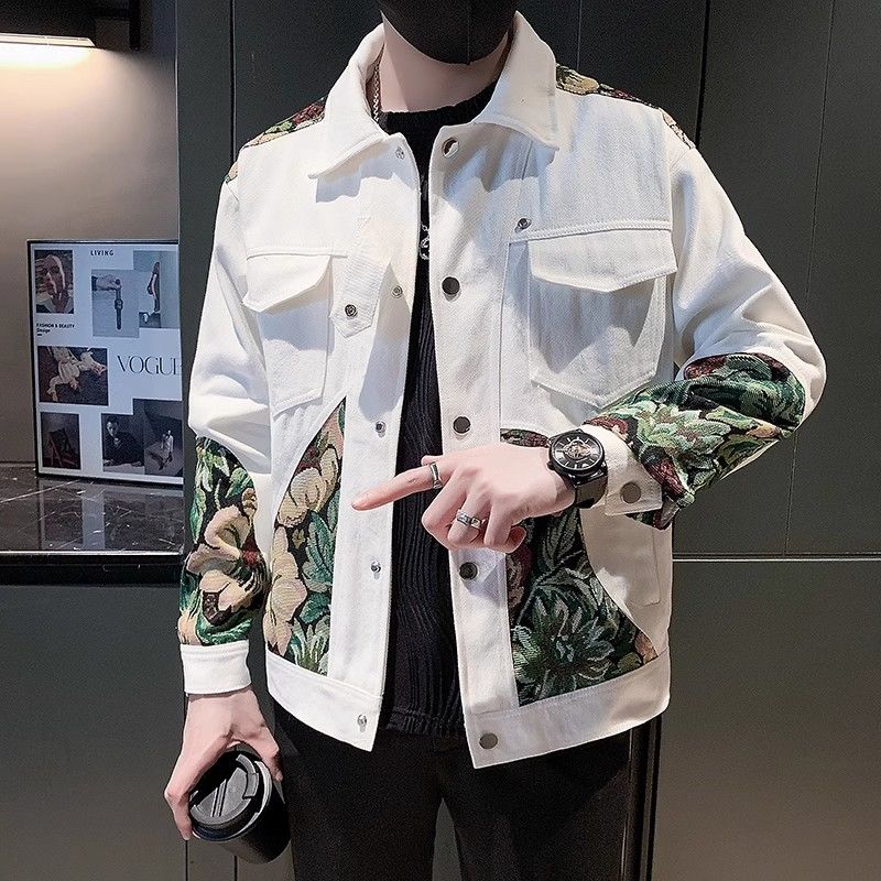 남성용 턴다운 칼라 긴팔 자수 재킷, 캐쥬얼 올매치 루 - Varsity Jacket Wool 리뷰 및 가격