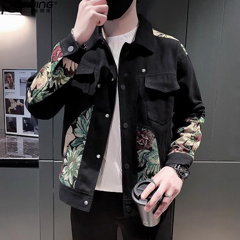 남성용 턴다운 칼라 긴팔 자수 재킷, 캐쥬얼 올매치 루 - Varsity Jacket Wool 리뷰 및 가격
