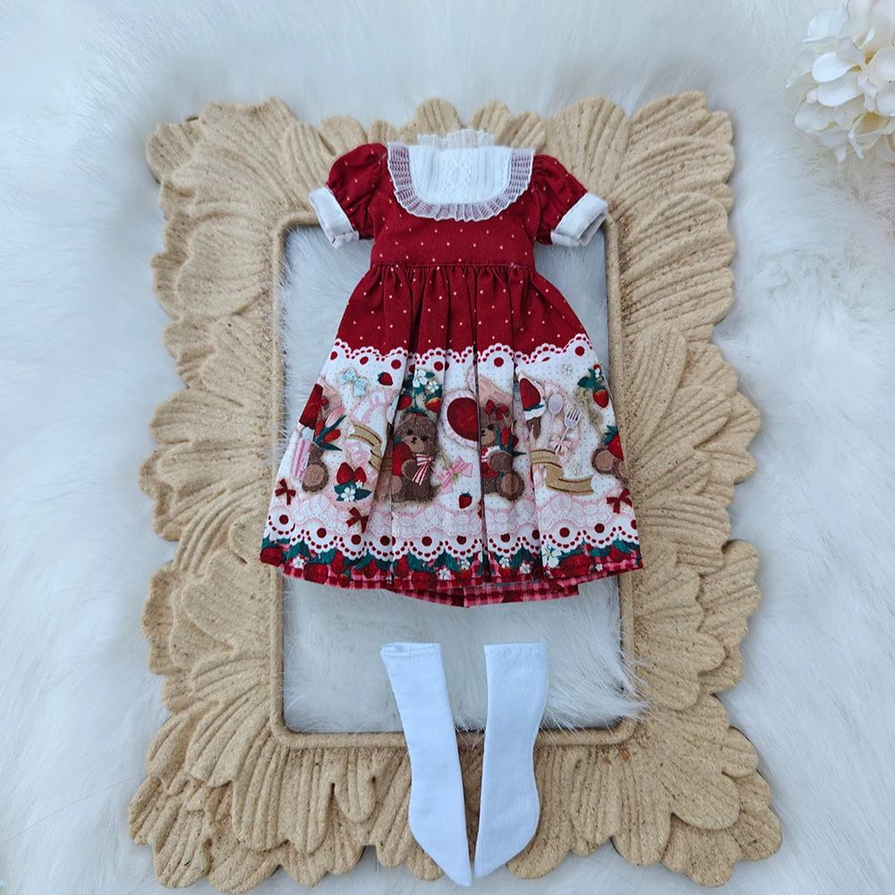 블라이스 인형 옷 빈티지 귀여운 빨간 드레스 블라이스  - Vintage Fashion Dolls 리뷰 및 가격