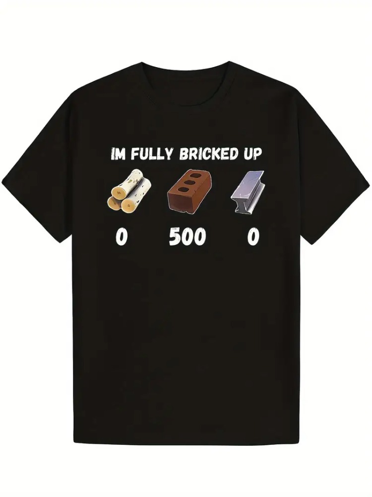 남성용 빈티지 티셔츠 I'm Fully Bricked  - Vintage Fashion Gen Z 리뷰 및 가격