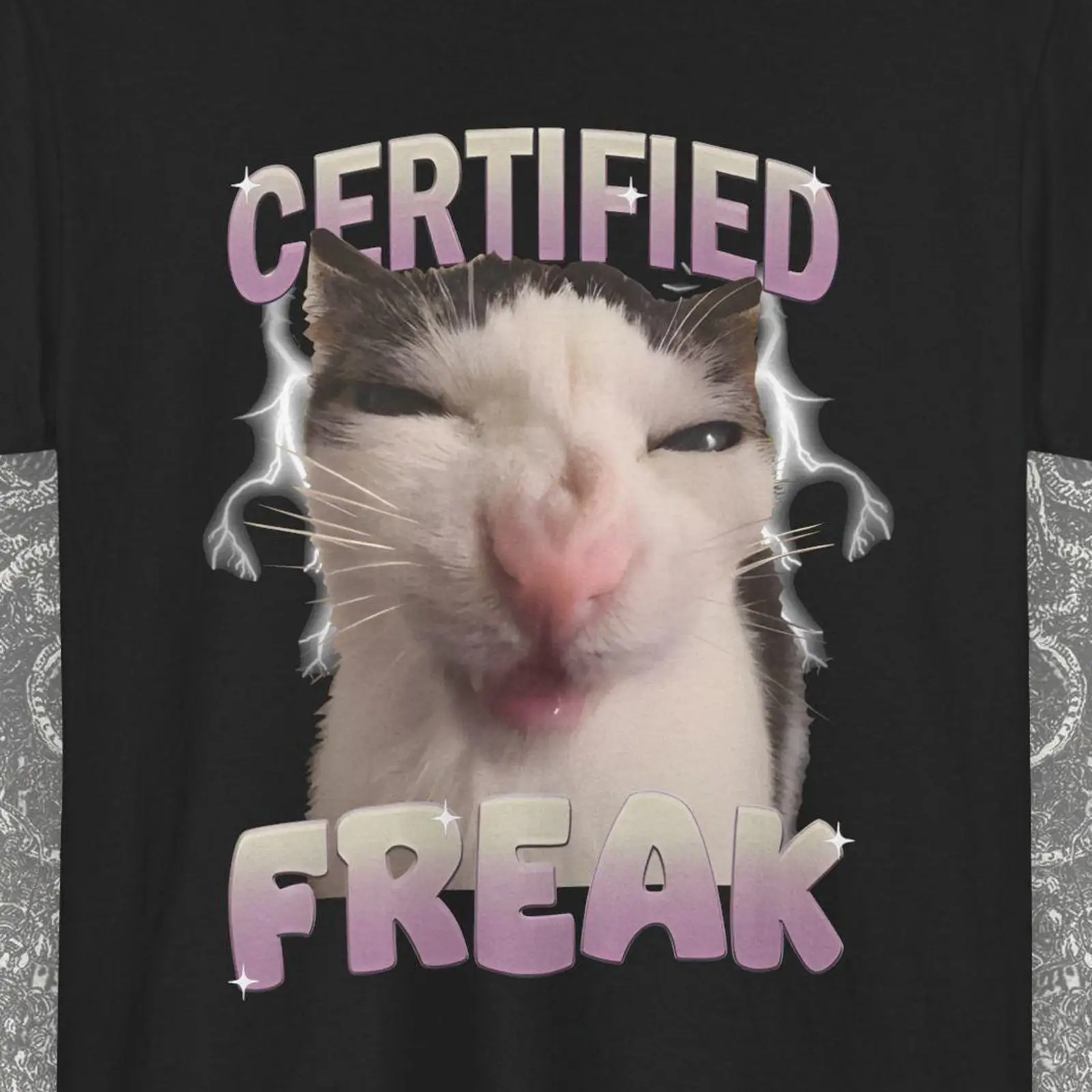 Certified Freak Funny Cat Meme - Vintage Fashion Gen Z 리뷰 및 가격