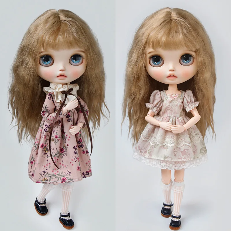 Blyth 옷 레이스 빈티지 드레스 셔츠 플리츠 스커트 - Vintage Fashion Dolls 리뷰 및 가격
