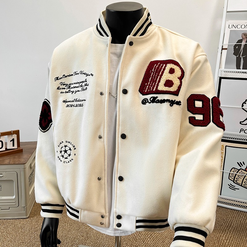 2026 봄 신상 코트 소년 자수 야구 재킷 패셔너블하 - Varsity Jacket Wool 리뷰 및 가격