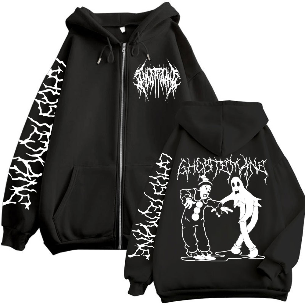 Ghostemane 프린트 지퍼 후드 메탈 록 팝 음악 - Vintage Fashion Pop Up 리뷰 및 가격