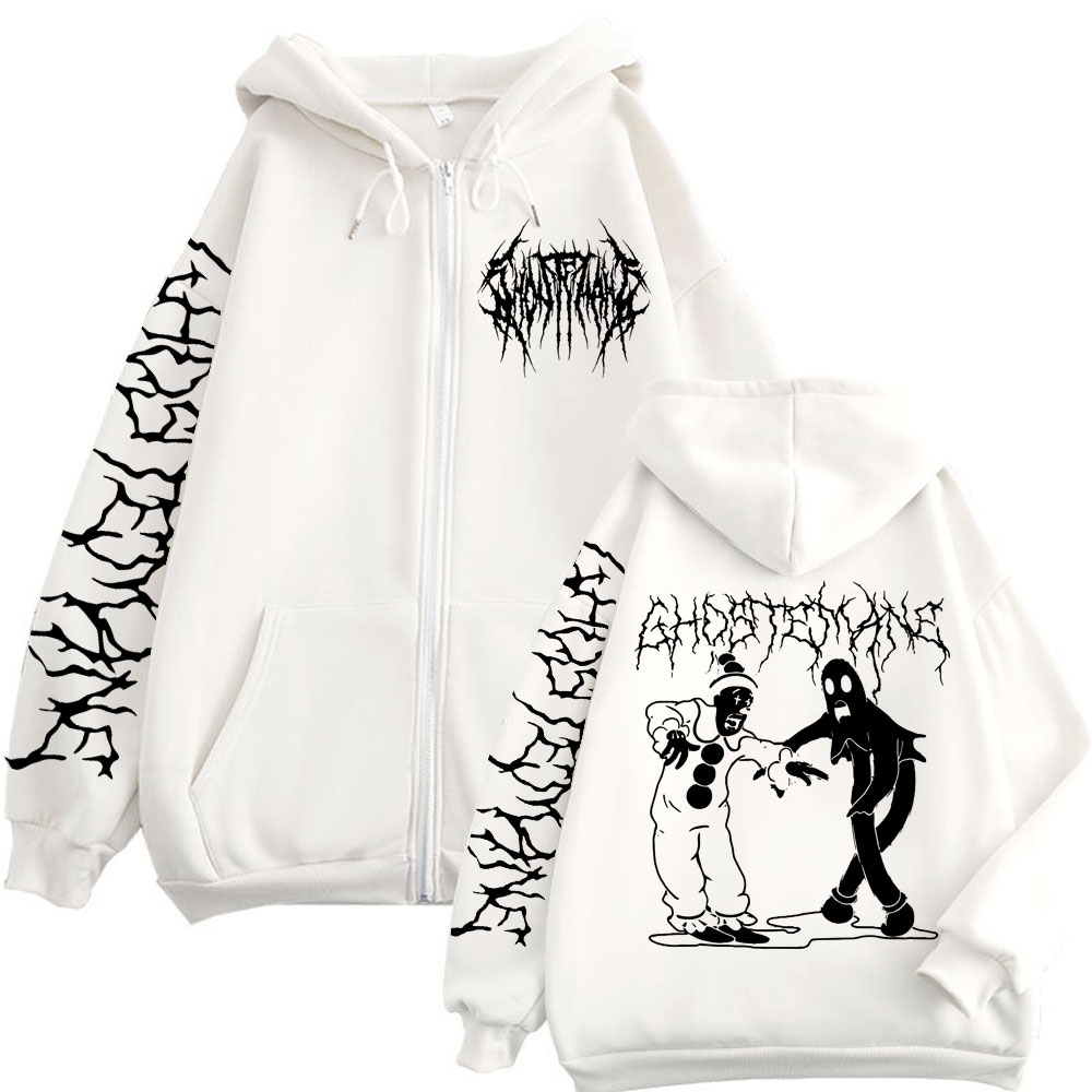 Ghostemane 프린트 지퍼 후드 메탈 록 팝 음악 - Vintage Fashion Pop Up 리뷰 및 가격