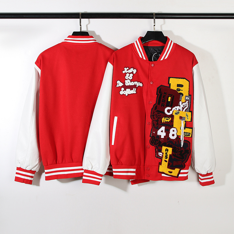 가을과 겨울 남성용 바시티 재킷 울 PU 가죽 소매 레 - Varsity Jacket Wool 리뷰 및 가격
